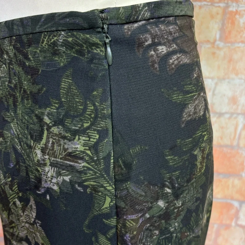 Jones Wear Plus‎ Size Floral Georgette Midi Skirt